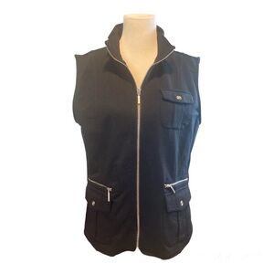 KAREN Scott Sport Women’s Vest Size Medium Pockets Cute EUC